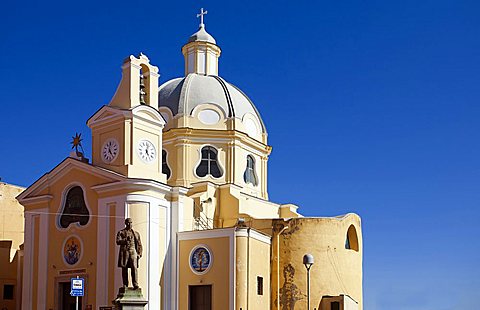 Santa Maria delle Grazie church, Procida island, Campania, Italy, Europe.