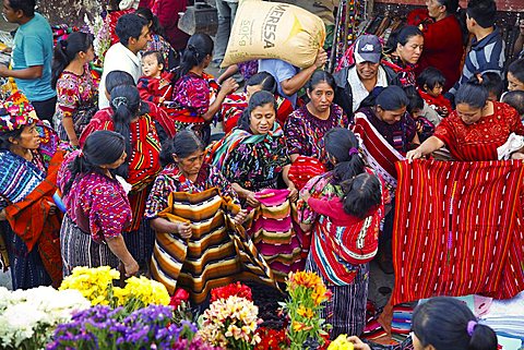 Chichicastenango market, Quichvû, Guatemala, America

