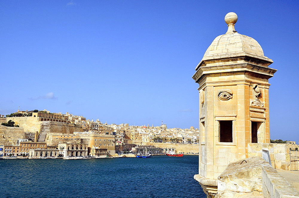 Vedette of Safe haven Gardens, Senglea, Malta, Europe