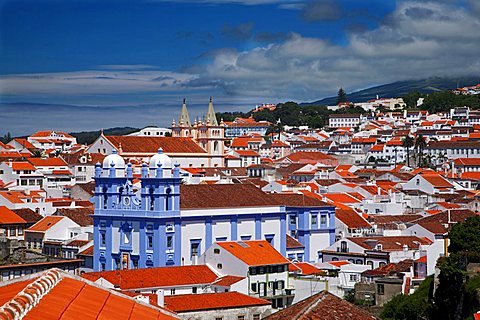 View of Angra do Heroismo, Terceira,  Azores Island, Portugal, Europe