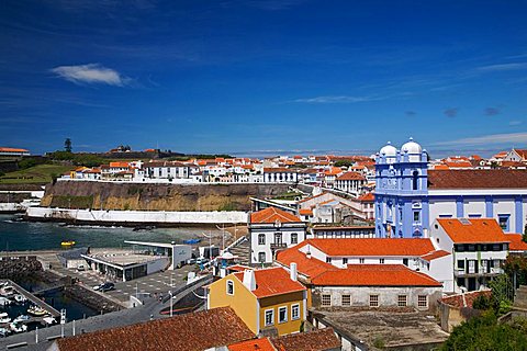 view of Angra do Heroismo, Terceira, Azores Island, Portugal, Europe