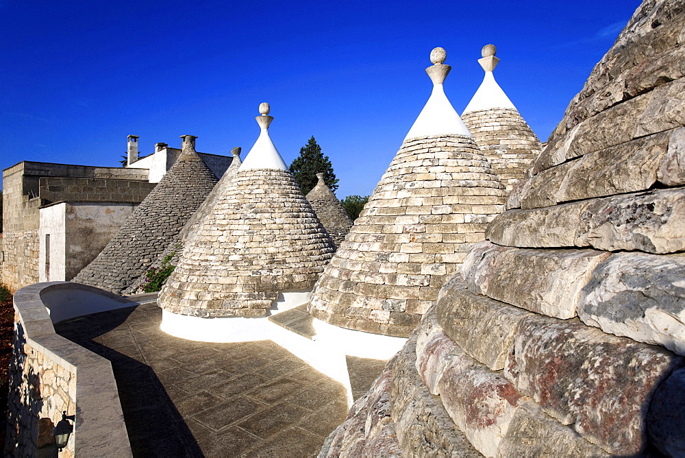 Conical roof of trulli, Itria Valley, Apulia, Italy