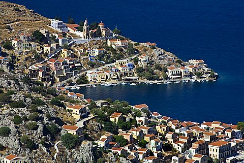 Cityscape, Symi, Dodecanese, Greek Islands, Greece, Europe