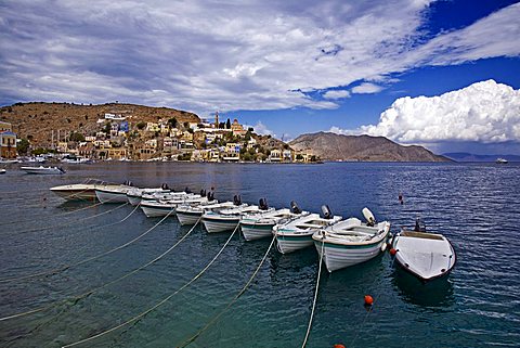 Cityscape, Symi, Dodecanese, Greek Islands, Greece, Europe