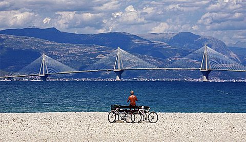 Rio-Antirrio bridge, Achaea, Greece, Europe