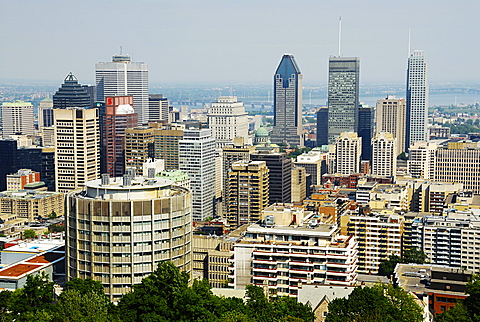 Cityscape from Mount Royal, Montreal, Quebec, Canada, North America