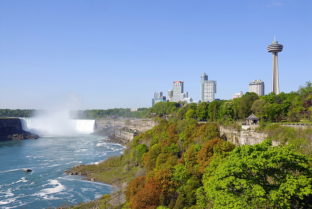 Horseshoe Falls viewed from Queen Victoria Park, Niagara Falls, Ontario, Canada, North America