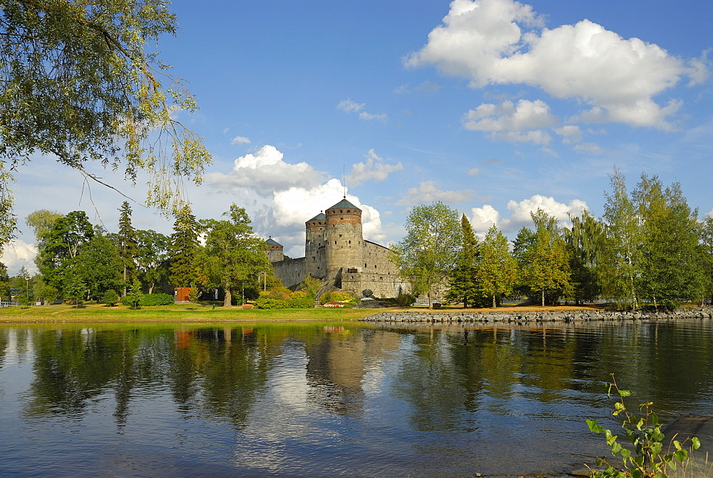 Olavi's Castle on the lake, Savonlinna, Southern Savonia, Finland, Scandinavia, Europe