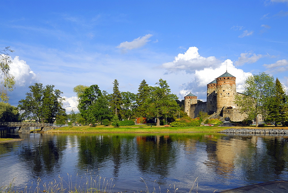 Olavi's Castle on the lake, Savonlinna, Southern Savonia, Finland, Scandinavia, Europe