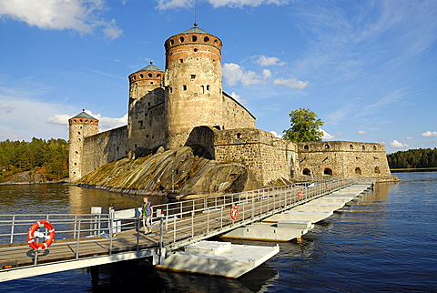 Olavi's Castle on the lake, Savonlinna, Southern Savonia, Finland, Scandinavia, Europe