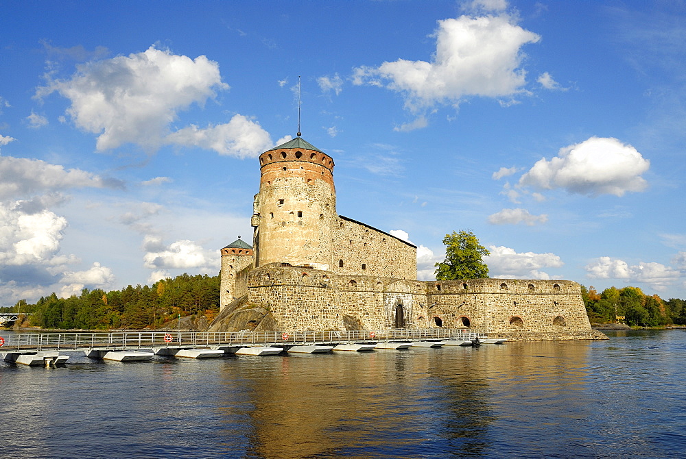 Olavi's Castle on the lake, Savonlinna, Southern Savonia, Finland, Scandinavia, Europe