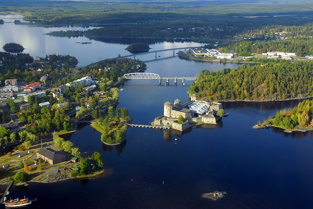 Olavi's Castle on the lake, Savonlinna, Southern Savonia, Finland, Scandinavia, Europe