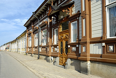 Wooden houses in old town, Rauma, Satakunta, Finland, Scandinavia, Europe