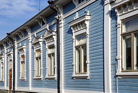 Wooden houses in old town, Rauma, Satakunta, Finland, Scandinavia, Europe