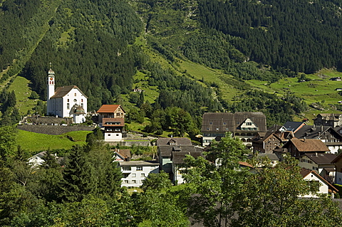 village view, wassen, switzerland