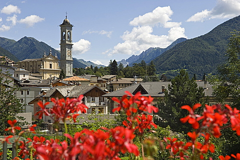 village view, vilminore di scalve, italy