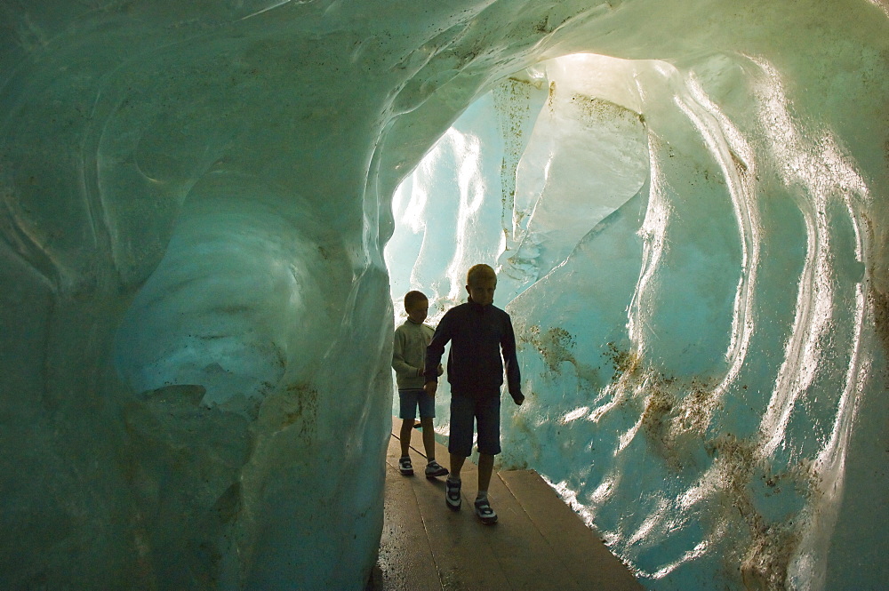 rhone glacier: ice cave, furka pass, switzerland