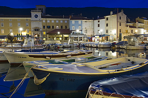 historical centre and port, cres island, croatia