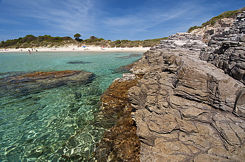 La Bobba beach, Carloforte, St Pietro Island, Sulcis Iglesiente, Carbonia Iglesias, Sardinia, Italy, Europe