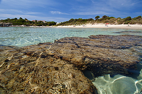 La Bobba beach, Carloforte, St Pietro Island, Sulcis Iglesiente, Carbonia Iglesias, Sardinia, Italy, Europe