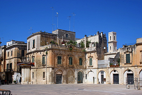 Typical houses, Cathedral's square, Lecce, Salentine Peninsula, Apulia, Italy