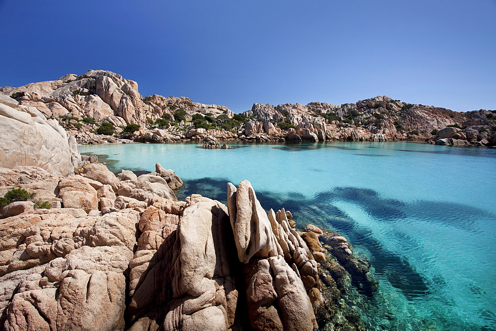 Tahiti beach, Cala Coticcio, Caprera Island, Arcipelago della Maddalena National Park, La Maddalena, Sardinia, Italy, Europe