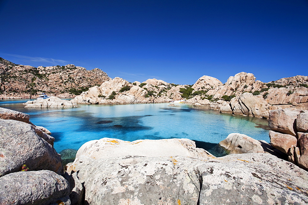 Tahiti beach, Cala Coticcio, Caprera Island, Arcipelago della Maddalena National Park, La Maddalena, Sardinia, Italy, Europe