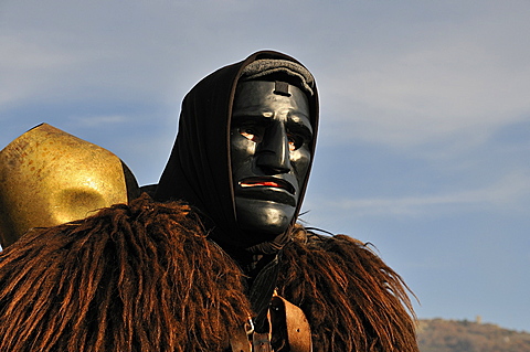 Mamoiada. Sardinia. Italy. Mamuthones mask Sardinian carnival.