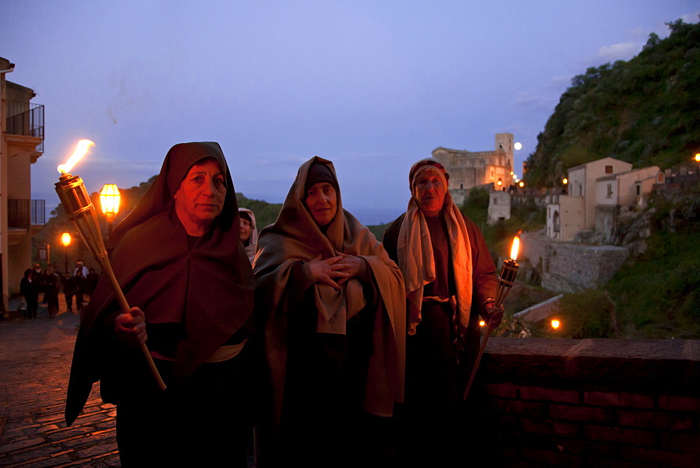 Savoca village, Easter traditional feast, Sicily, Italy, Europe