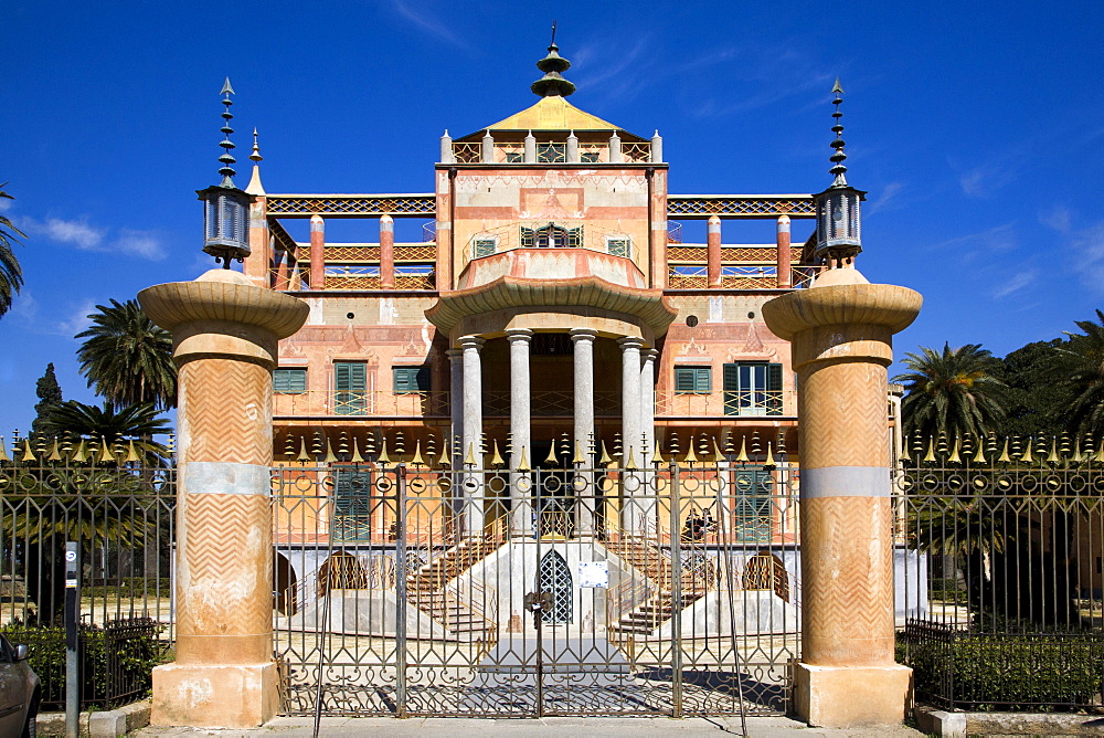 Palazzina Cinese favßade, Palermo, Sicily, Italy, Europe