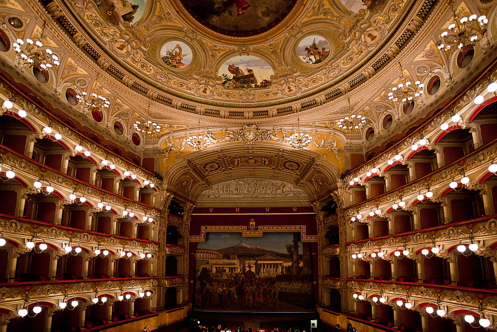 Massimo Bellini theatre, Catania, Sicily, italy, Europe