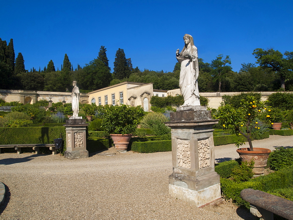 The garden of Villa Medicea di Castello, Sesto Fiorentino, Florence, Tuscany, Italy, Europe