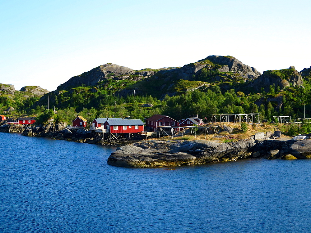 Lofoten, Nusfjord, one of Norwayâ€™s oldest and best-preserved fishing hamlets, Norway, Europe