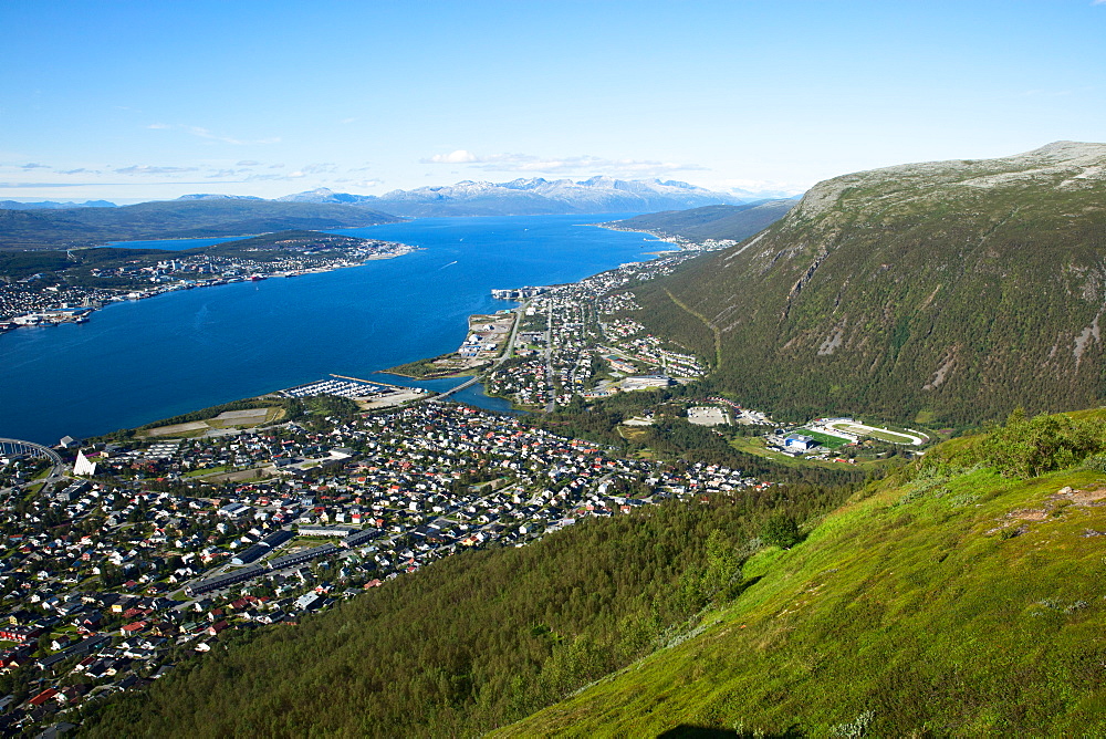 Norway, EuropeTroms0, view of the city from the Mount Storsteinen