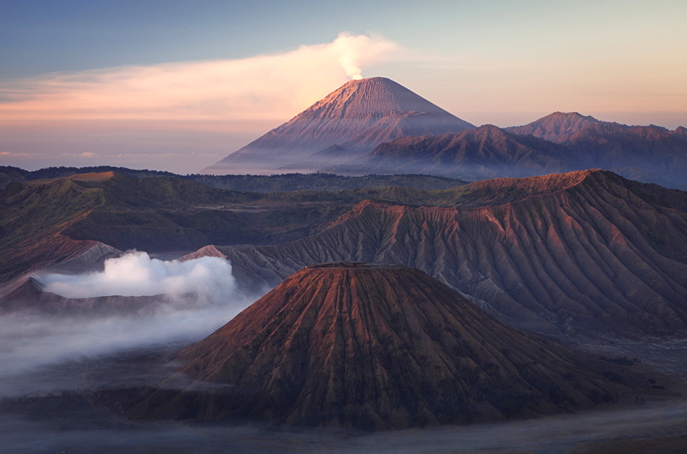 Bromo volcano at sunrise,Tengger Semeru National Park, East Java, Indonesia, Southeast Asia, Asia