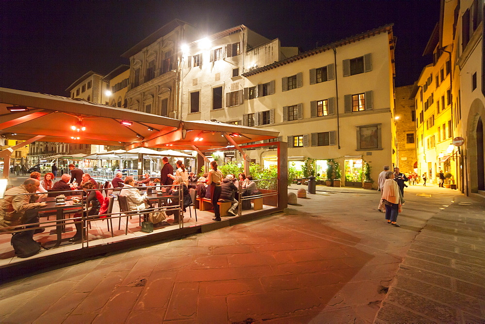 Restaurant in Piazza della Signoria square, Florence, Tuscany, Italy, Europe