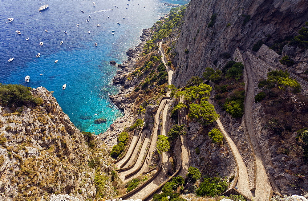 Via Krupp,Capri island,Campania,Italy,Europe.