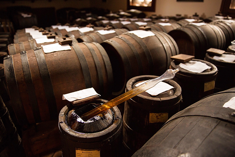 Traditional acetaia where it is aged balsamic vinegar of Modena, IGP, ABM, Magreta, Emilia Romagna, Italy, Europe