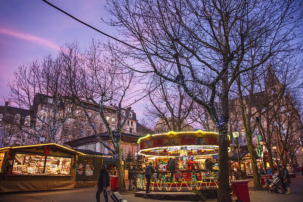 Christmas Market in Luxembourg City, Luxembourg, Europe