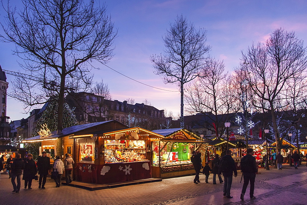 Christmas Market in Luxembourg City, Luxembourg, Europe