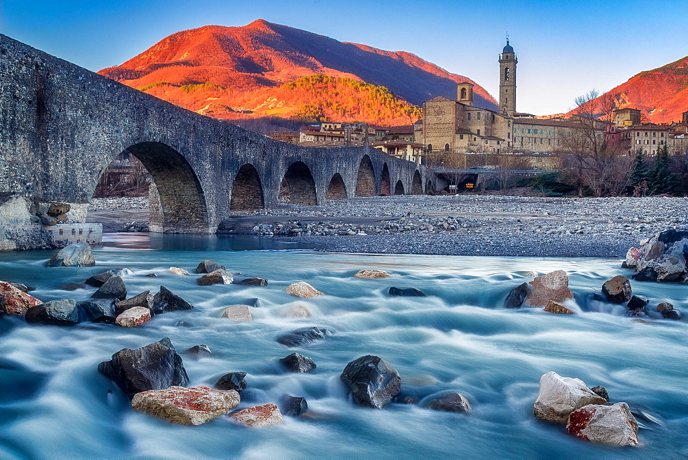 Devil Bridge in Bobbio, Trebbia Valley, Emilia-Romagna, Italy, Europe