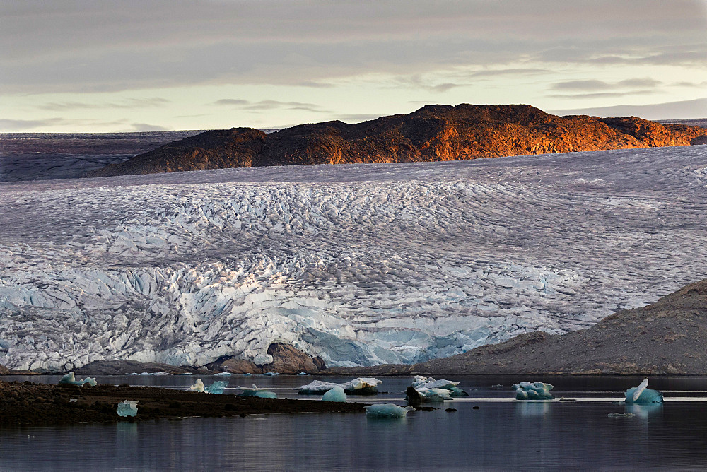 Glaciers in the Qalerallit Imaa Fjord in southern greenland. America, North America, Greenland, Denmark