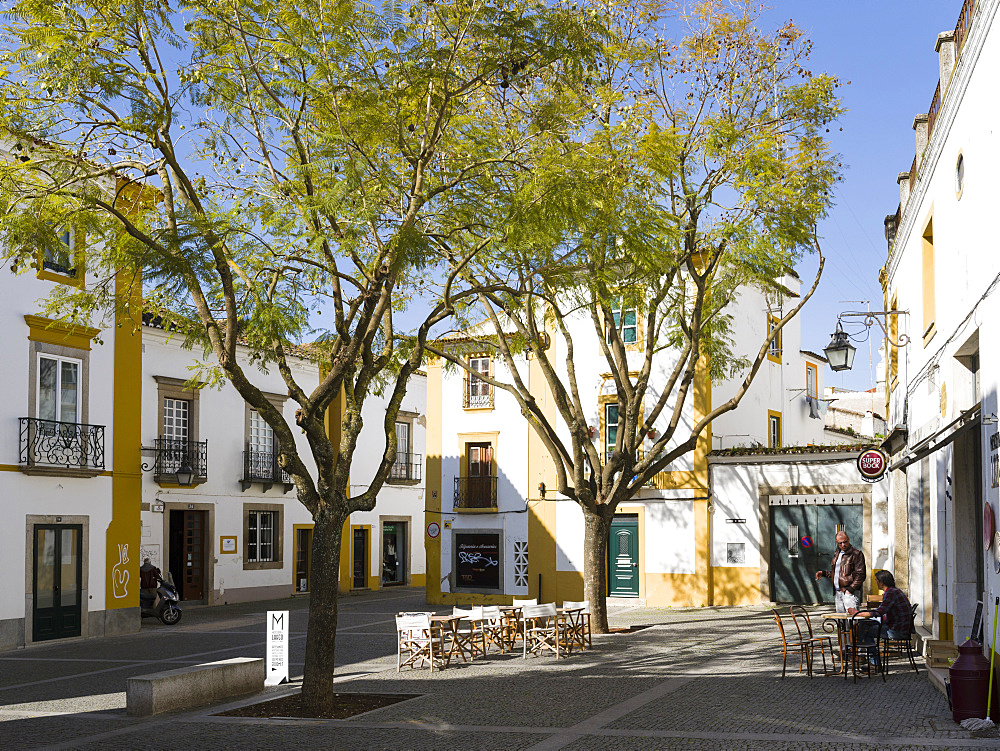 Evora in the Alentejo. The old town is part of the UNESCO World Heritage. Europe, Southern Europe, Portugal, March