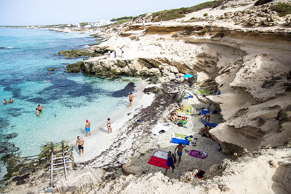 Calò d'es Morts beach, Landscape, Balearic Islands, Formentera, Spain