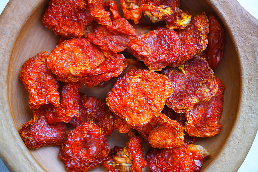 Traditional sundried cherry tomatoes from Sicily, Italy, Europe