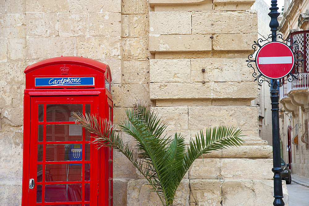 Phone Box, Medina, LMdina, Malta Island, Mediterranean Sea, Europe