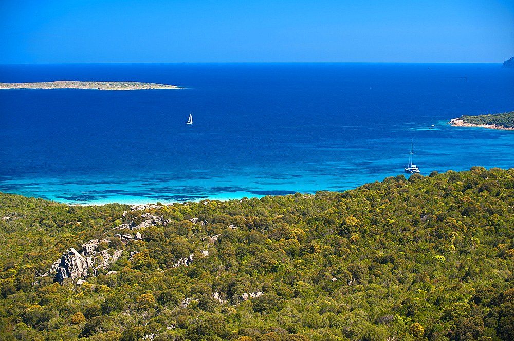 Liscia Ruja and Islet Soffi, Arzachena, Sardinia, Italy, Europe