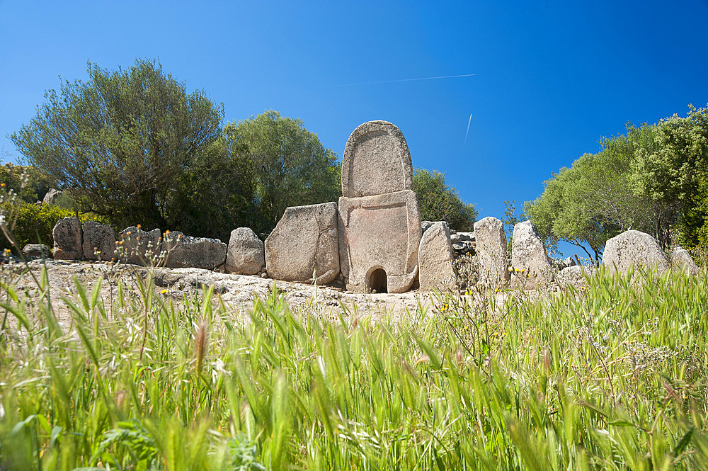 Tomba dei Giganti Coddu Ecchiu, Arzachena, Sardinia, Italy, Europe