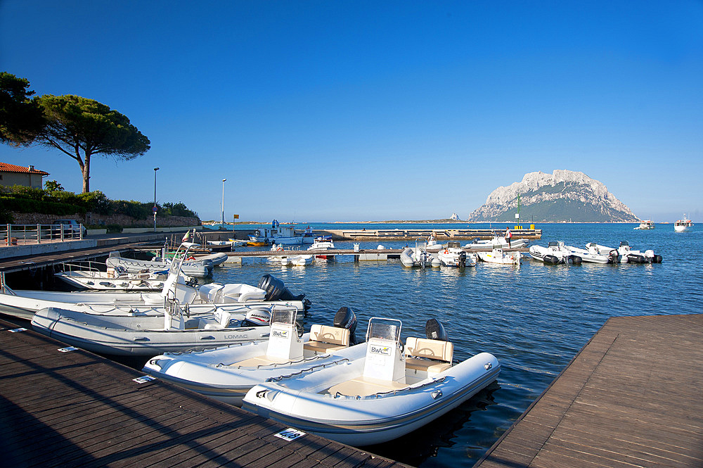 Tavolara Island view from Porto San Paolo, Loiri Porto San Paolo, Sardinia, Italy, Europe