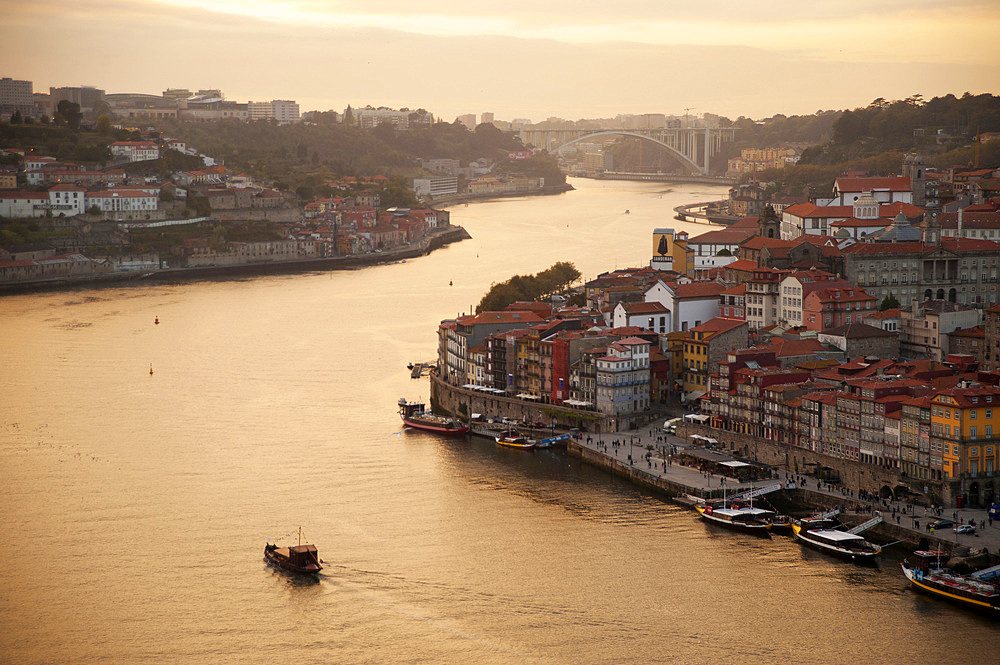 City Porto (Oporto) at Rio Douro. The old town is listed as UNESCO world heritage. Portugal, Europe